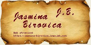 Jasmina Birovica vizit kartica